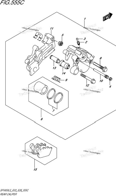 Rear Caliper (Sfv650l5 E33)