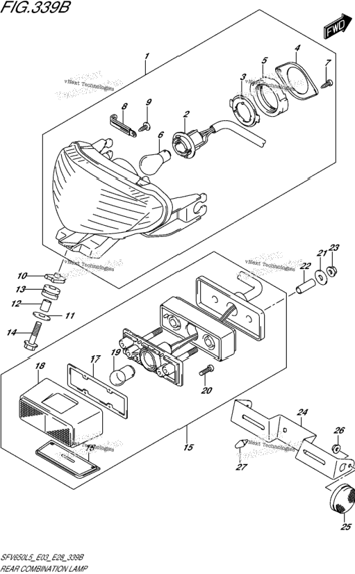 Rear Combination Lamp (Sfv650l5 E28)