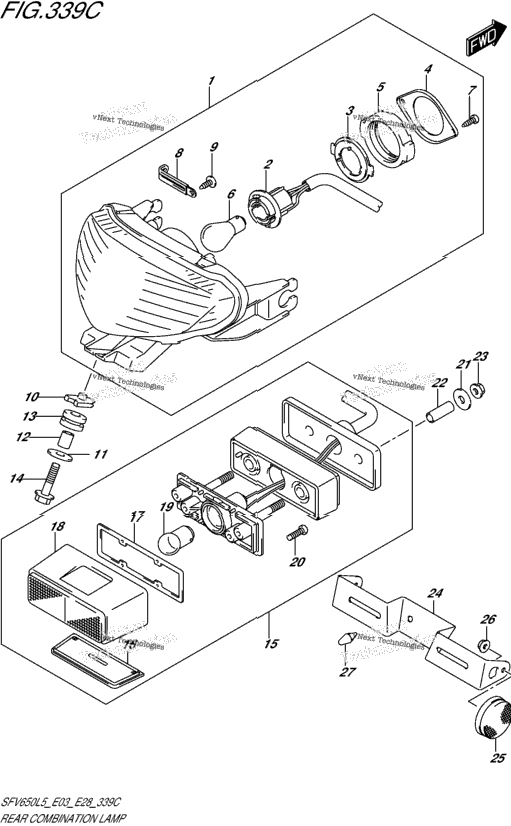 Rear Combination Lamp (Sfv650l5 E33)
