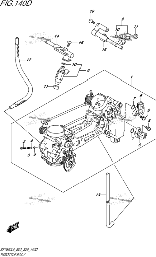 Throttle Body (Sfv650al5 E28)