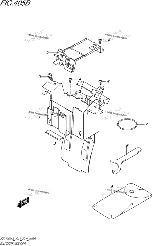 Battery Holder (Sfv650l5 E28)