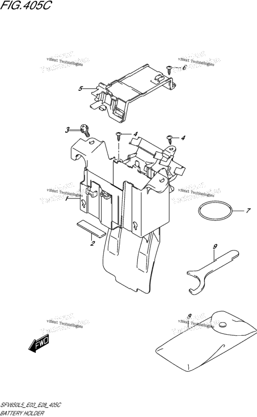 Battery Holder (Sfv650l5 E33)