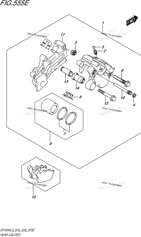 Rear Caliper (Sfv650al5 E33)