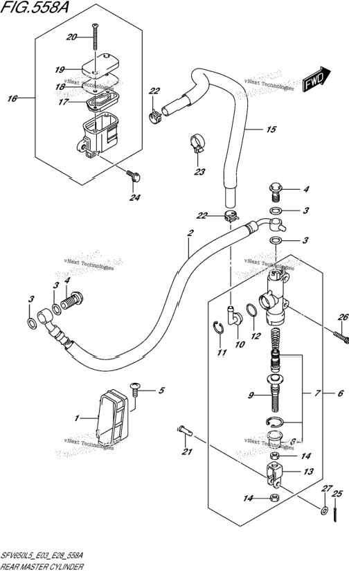 Rear Master Cylinder (Sfv650l5 E03)