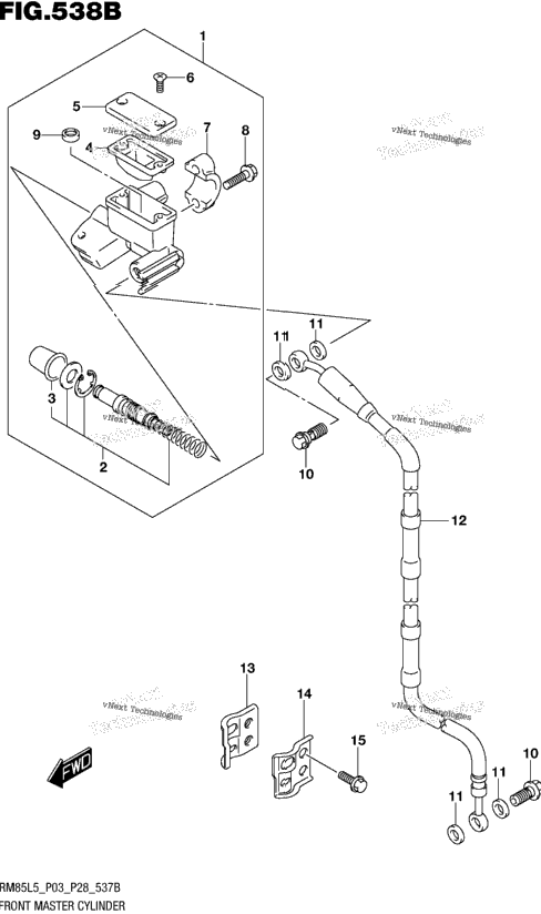 Front Master Cylinder (Rm85l5 P28)