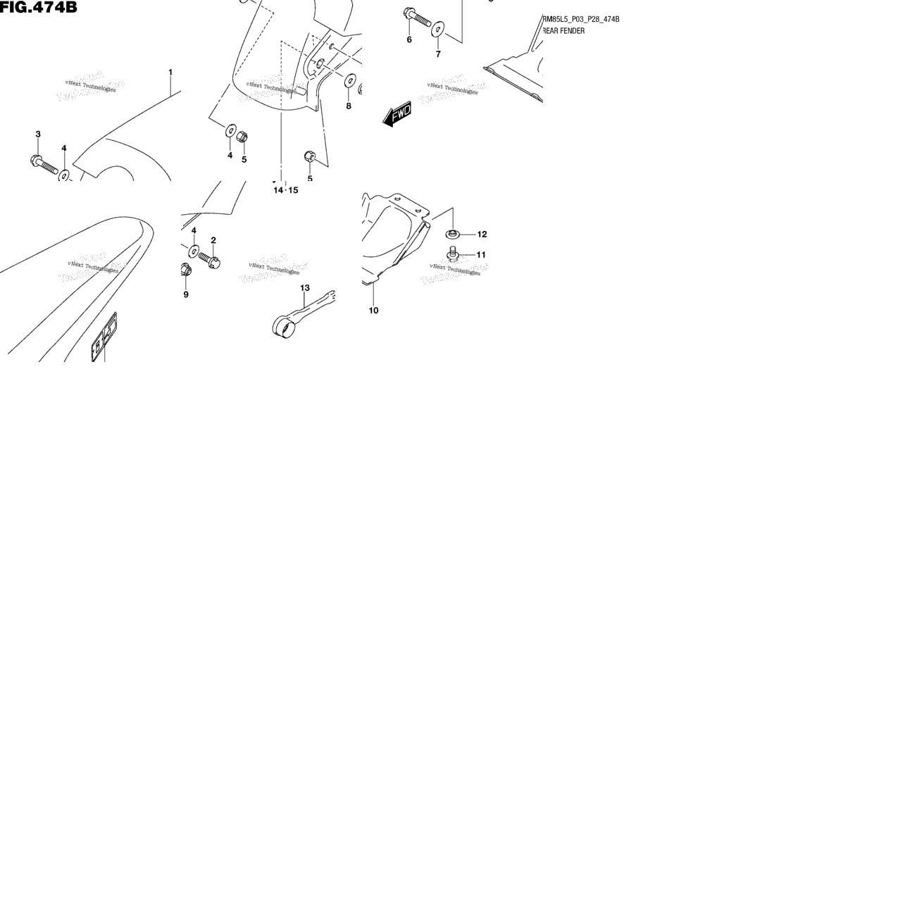Rear Fender (Rm85l5 P28)