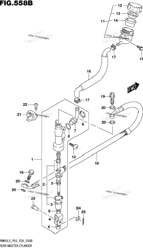 Rear Master Cylinder (Rm85l5 P28)