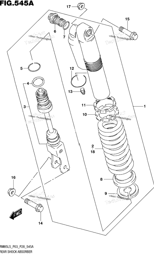 Rear Shock Absorber (Rm85l5 P03)
