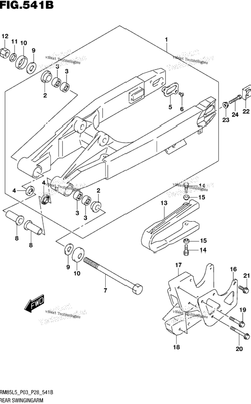 Rear Swingingarm (Rm85l5 P28)