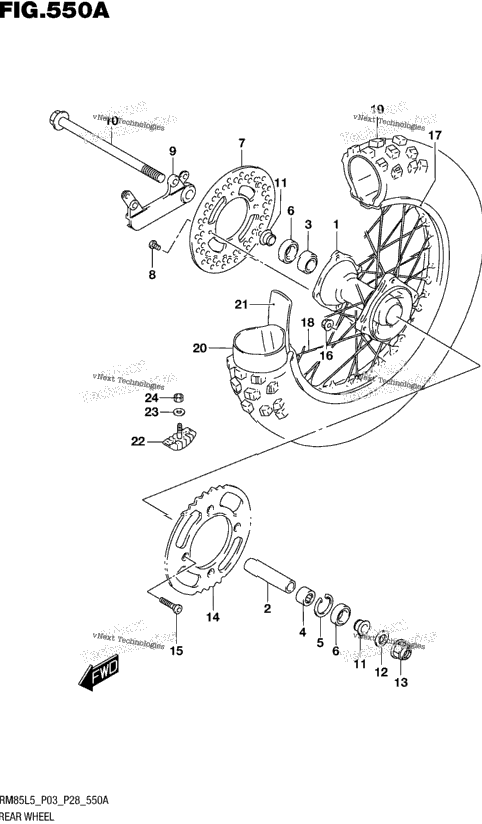 Rear Wheel (Rm85l5 P03)