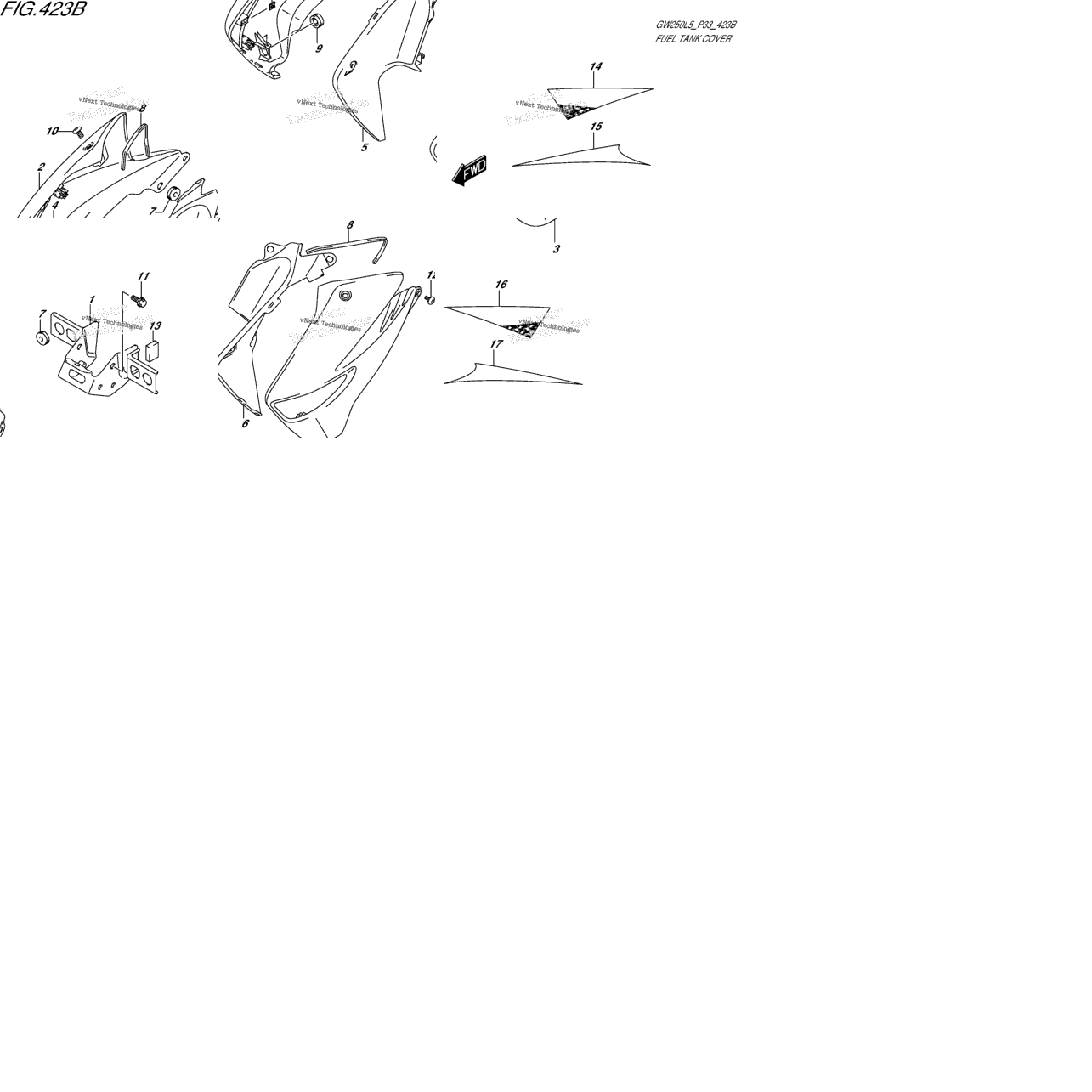 Fuel Tank Cover (Gw250zl5 P33)