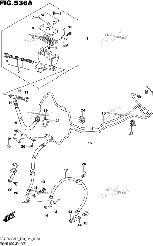 Front Brake Hose (Gsx1300ral5 E03)