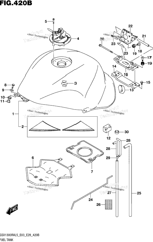 Fuel Tank (Gsx1300ral5 E28)