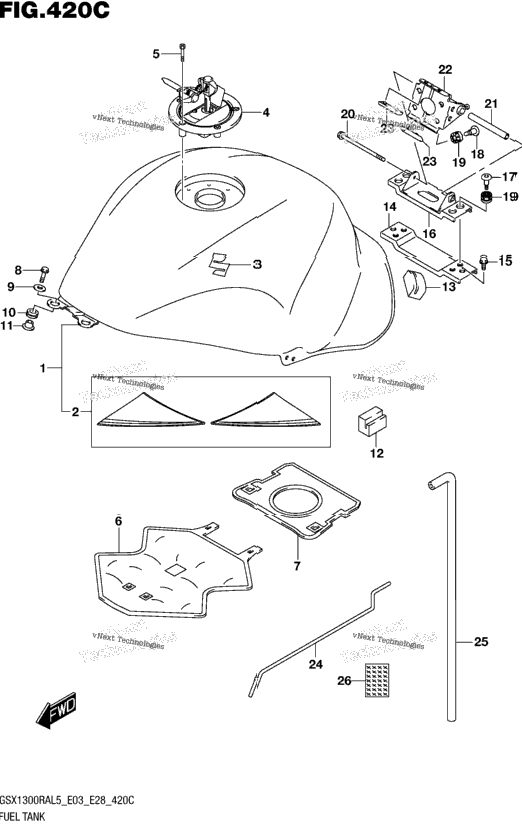 Fuel Tank (Gsx1300ral5 E33)