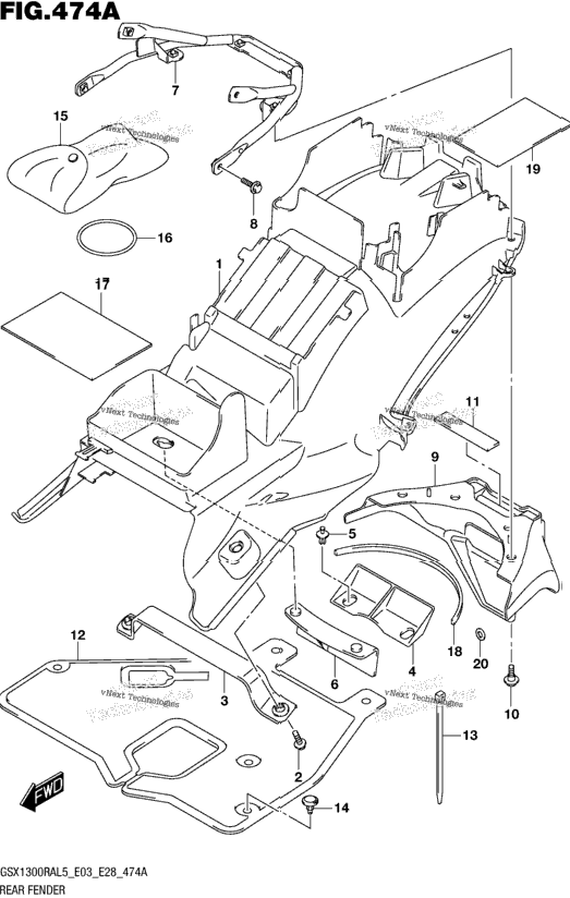 Rear Fender (Gsx1300ral5 E03)