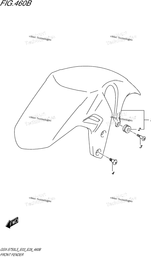 Front Fender (Gsx-S750al5 E28)