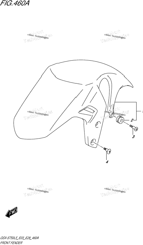 Front Fender (Gsx-S750l5 E03)