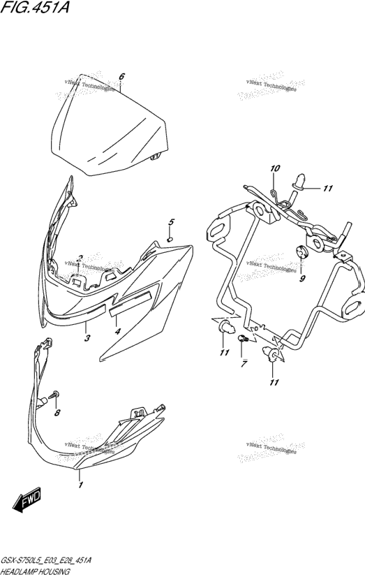 Headlamp Housing