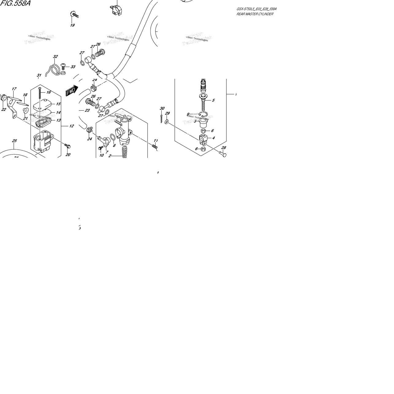 Rear Master Cylinder (Gsx-S750l5 E03)