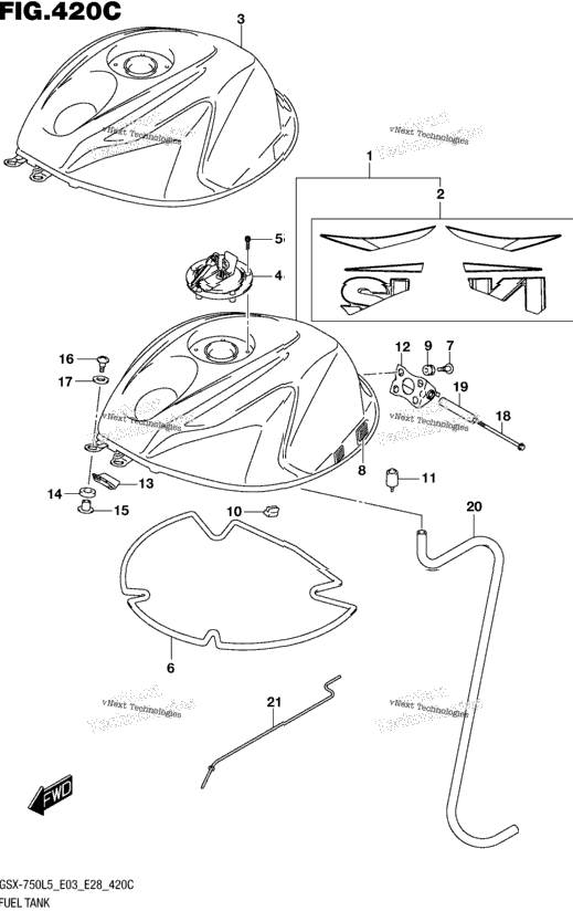 Fuel Tank (Gsx-R750l5 E33)