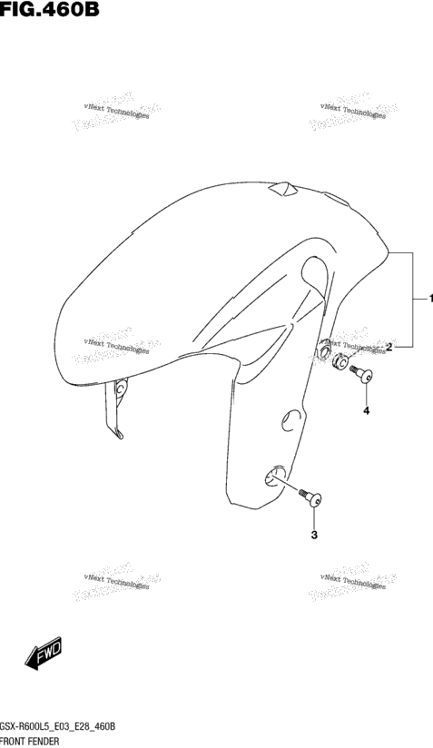 Front Fender (Gsx-R600l5 E28)