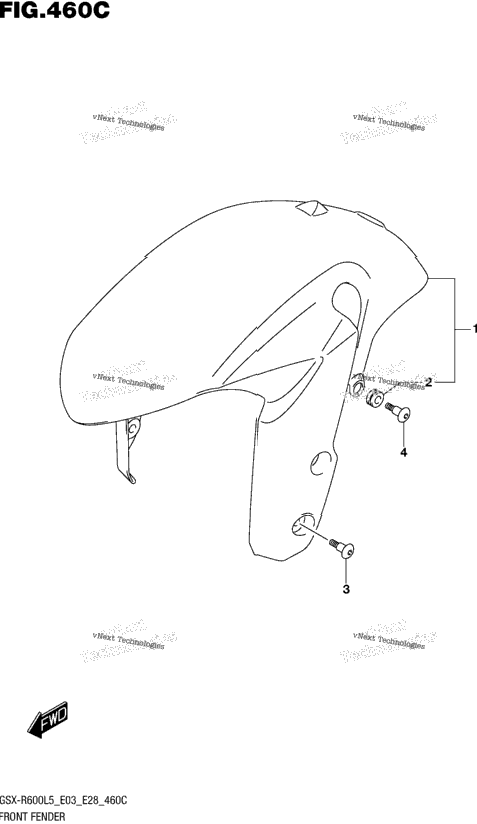 Front Fender (Gsx-R600l5 E33)