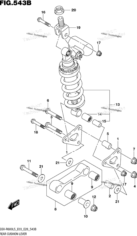 Rear Cushion Lever (Gsx-R600l5 E28)