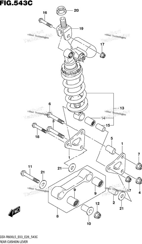 Rear Cushion Lever (Gsx-R600l5 E33)