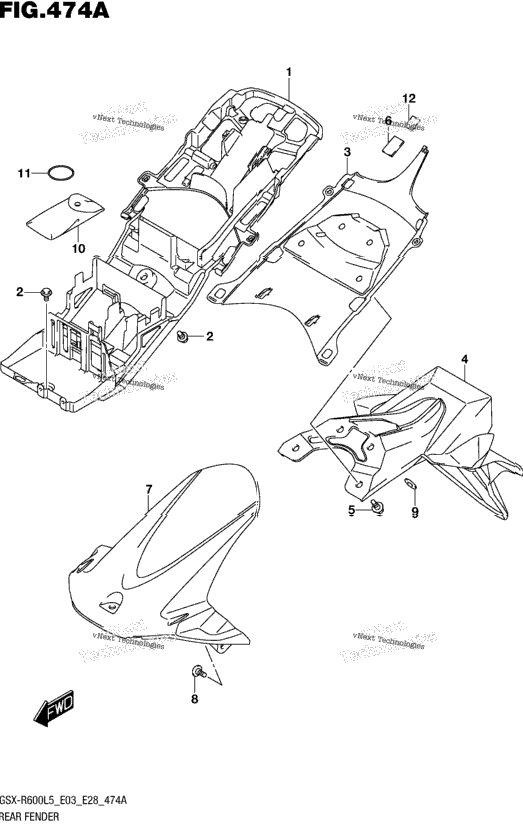 Rear Fender (Gsx-R600l5 E03)