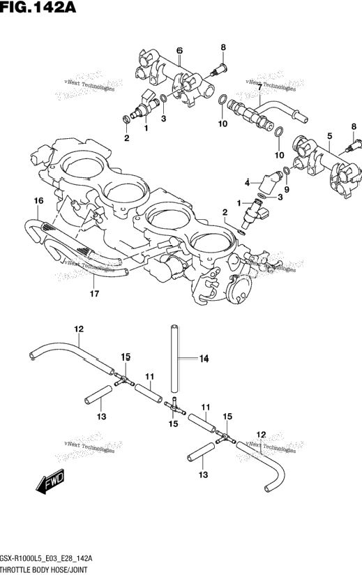 Throttle Body Hose/Joint (Gsx-R1000l5 E03)