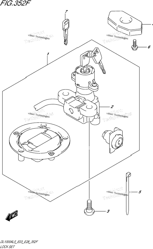 Lock Set (Dl1000al5 E33)