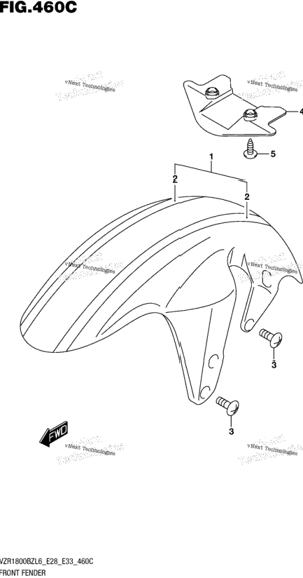 Front Fender (For Bbd) (Vzr1800bzl6 E33)