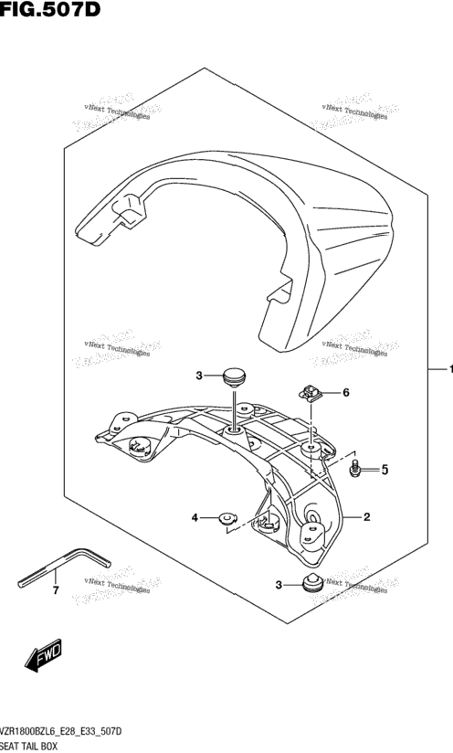 Seat Tail Box (For Pgz) (Vzr1800bzl6 E33)