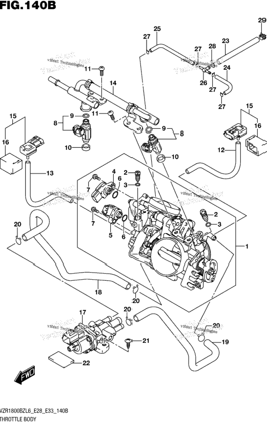 Throttle Body (Vzr1800bzl6 E33)