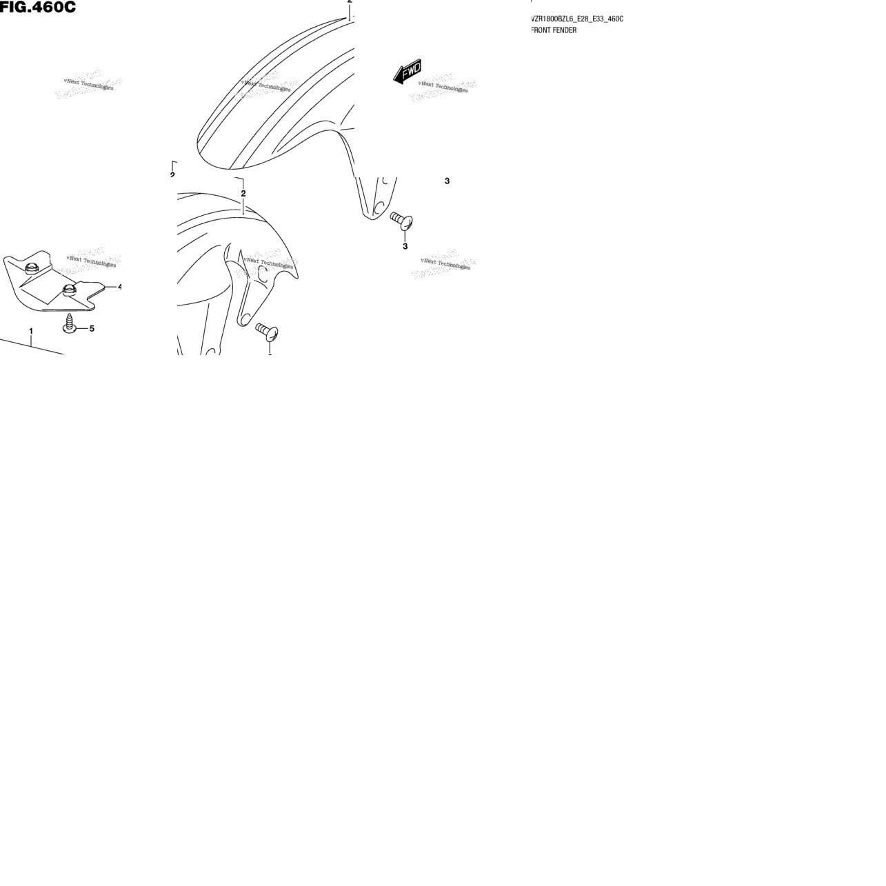 Front Fender (For Bbd) (Vzr1800bzl6 E33)