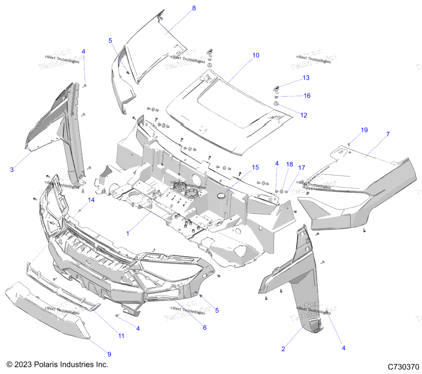 Body, Hood & Front Fenders R23e3gc3fd/Sc3cd/Sc3fd