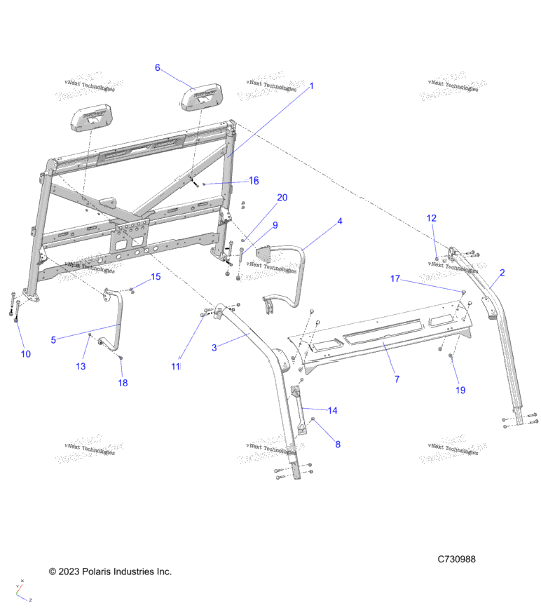 Chassis, Cab Frame R23e3gc3fd/Sc3cd/Sc3fd