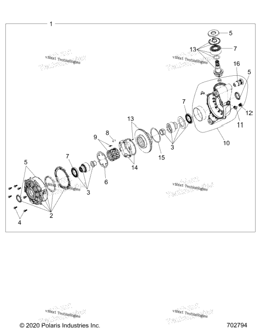 Drive Train, Front Gearcase R23e3gc3fd/Sc3cd/Sc3fd