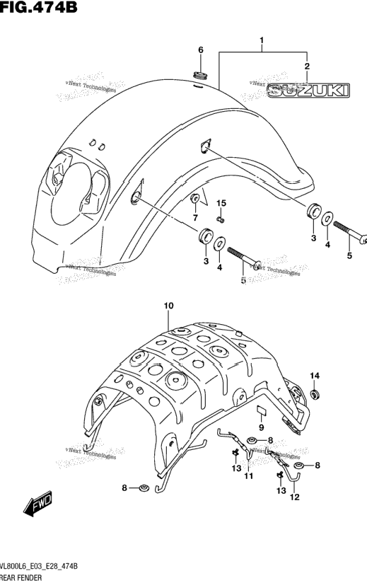 Rear Fender (Vl800l6 E28)