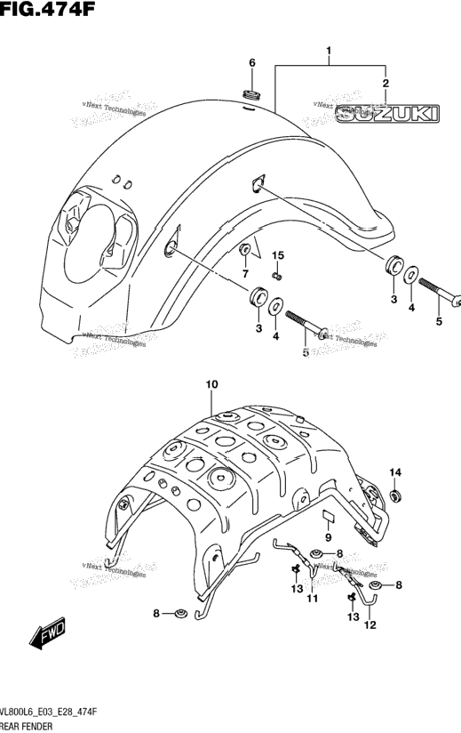 Rear Fender (Vl800tl6 E33)