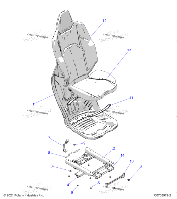 Body, Seat Asm. Rear
