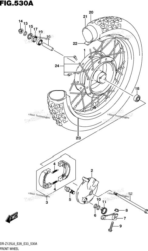 Front Wheel (Dr-Z125l6 E28)