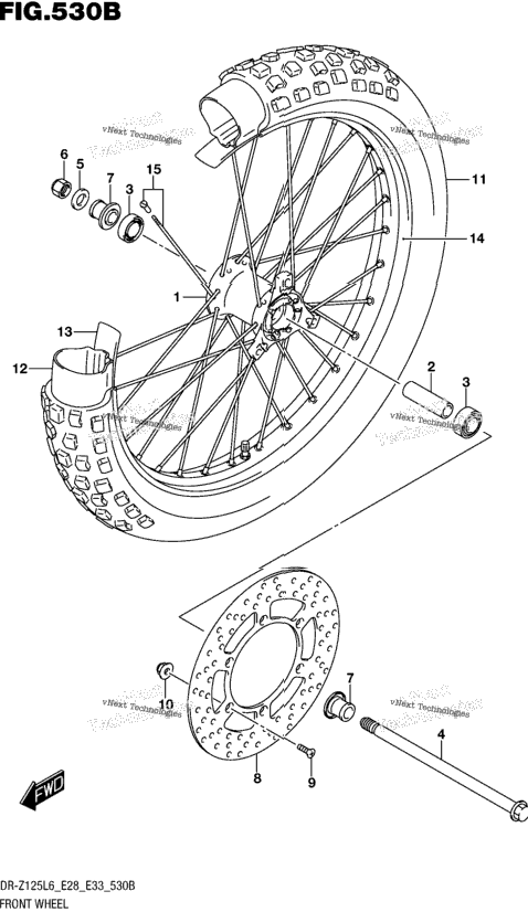Front Wheel (Dr-Z125ll6 E28)
