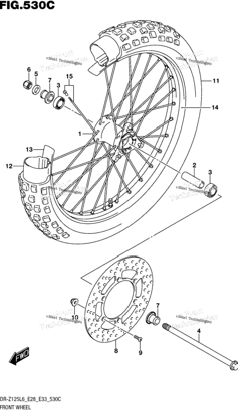 Front Wheel (Dr-Z125ll6 E33)