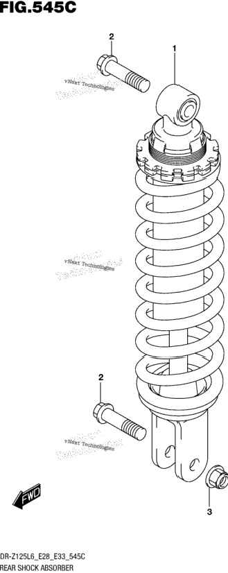 Rear Shock Absorber (Dr-Z125ll6 E33)