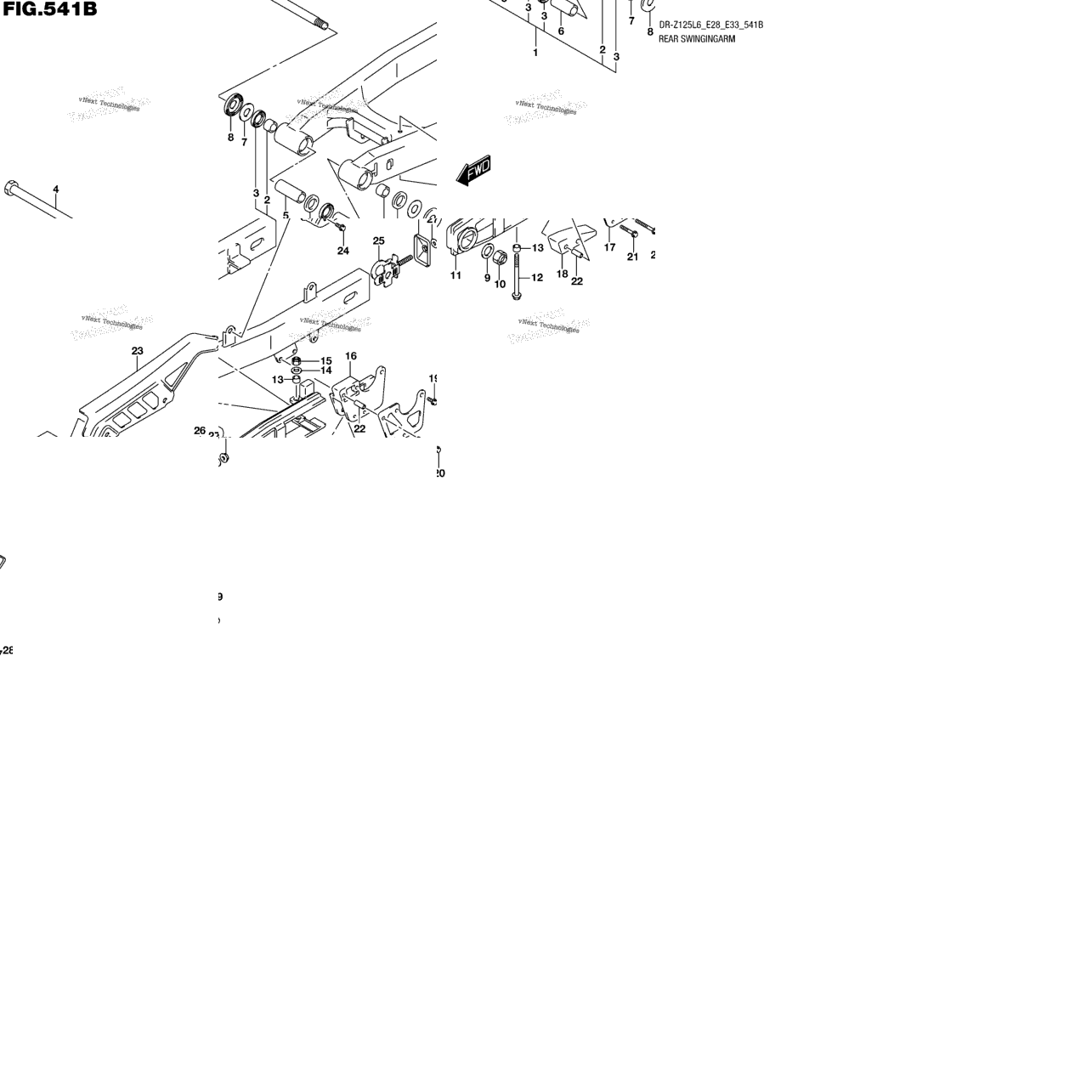 Rear Swingingarm (Dr-Z125ll6 E28)