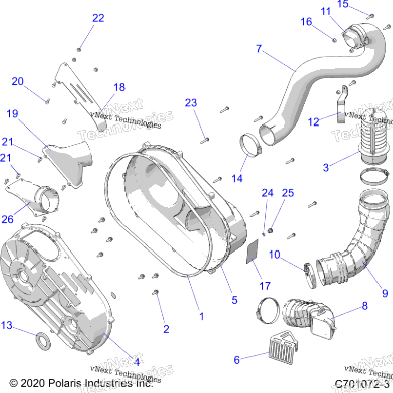 Drive Train, Clutch Cover And Ducting Z24ase99f5/Sc5/F5