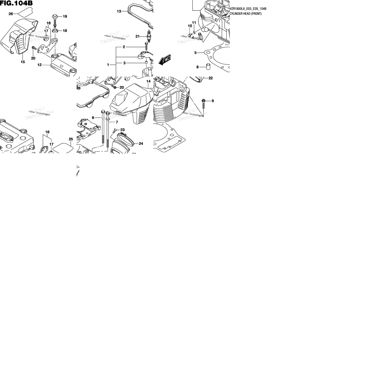 Cylinder Head (Front) (Vzr1800bzl8 E03)