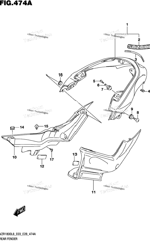 Rear Fender (Vzr1800l8 E28)