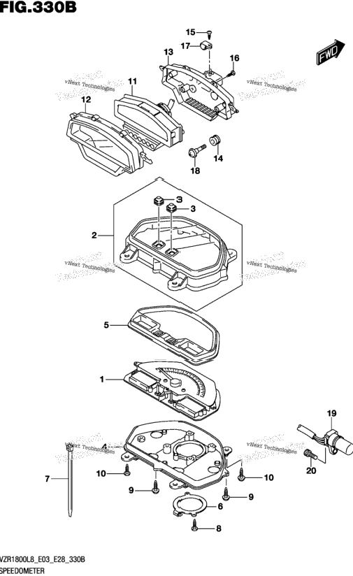 Speedometer (Vzr1800bzl8 E03)